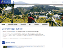Tablet Screenshot of eurovelo.com